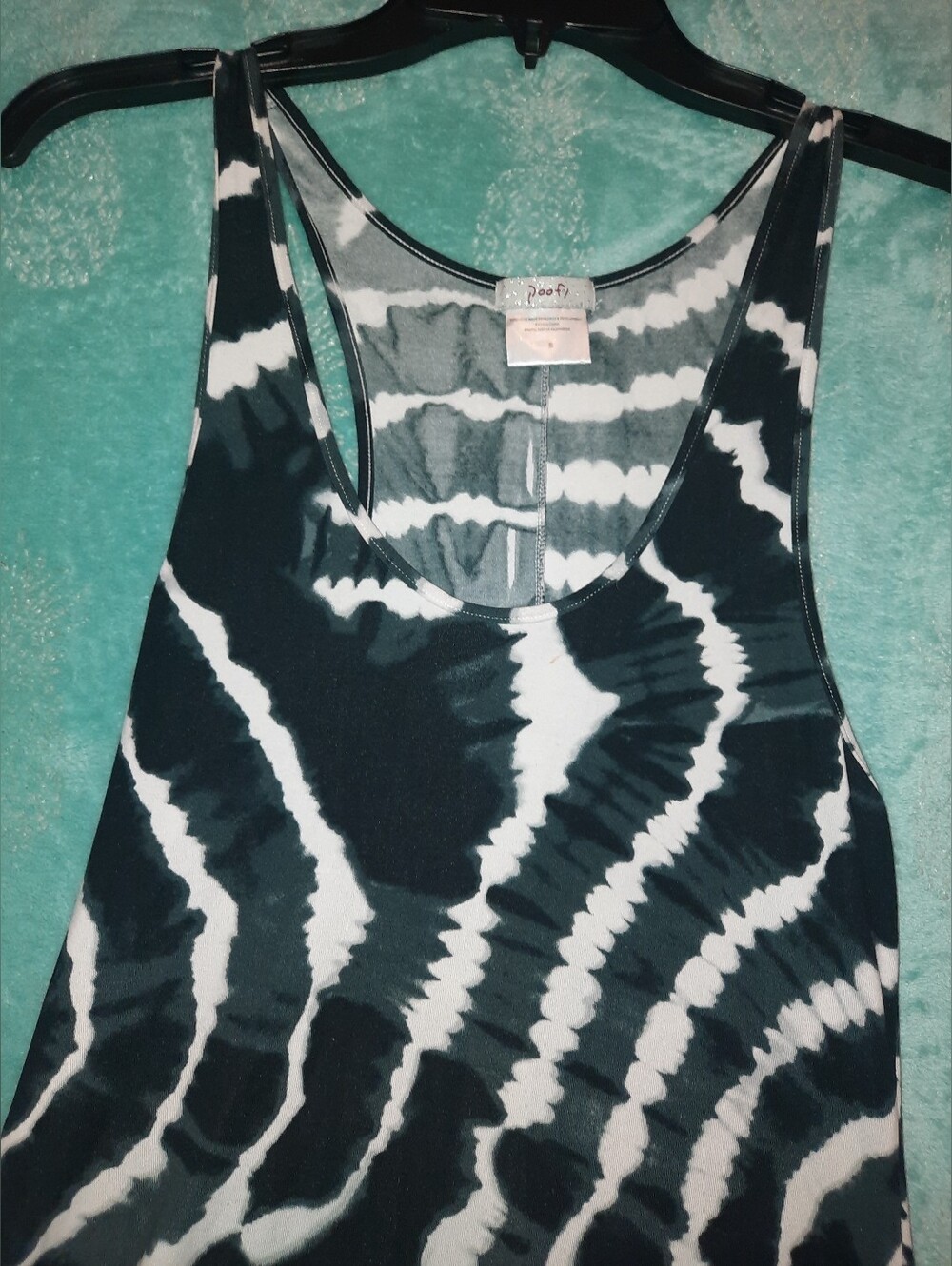 ✨️2 For $10✨️ Poof! Navy & White Tie-Dye Racerback Dress- Small